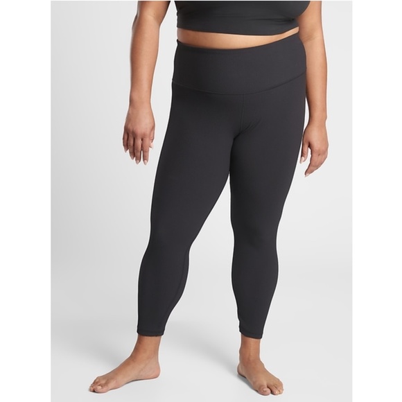 NWT Athleta Elation Rib Yoga Tight Solid Black - Picture 3 of 6